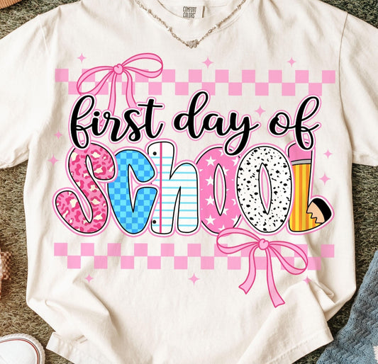 First Day of School Preppy Bow
